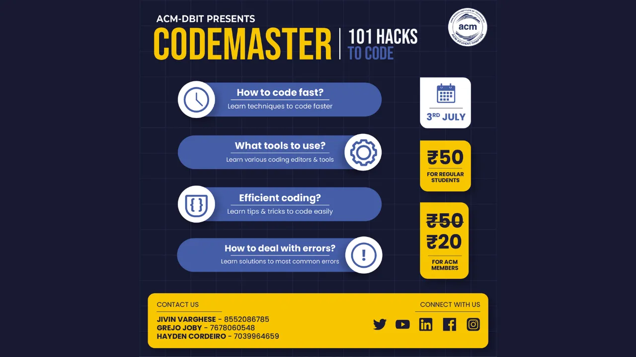 Codemaster- 101 hacks to code