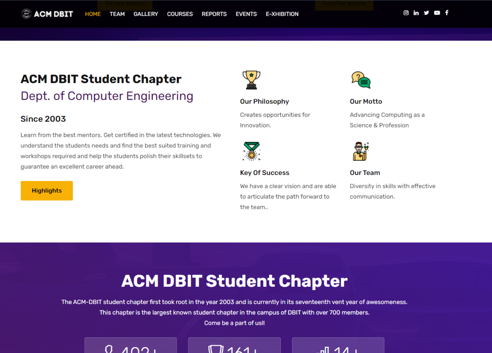 ACM DBIT Website